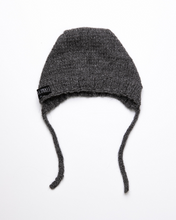 Load image into Gallery viewer, Dark grey alpaca wool bonnet