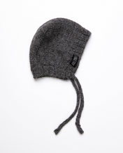 Load image into Gallery viewer, Dark grey alpaca wool bonnet