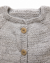 Load image into Gallery viewer, Light grey alpaca wool cardigan