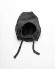Load image into Gallery viewer, Dark grey alpaca wool bonnet