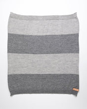 Load image into Gallery viewer, Grey striped baby blanket