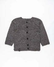 Load image into Gallery viewer, Dark grey alpaca wool cardigan
