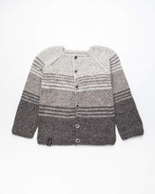Load image into Gallery viewer, Stripey alpaca wool cardigan
