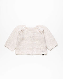 White alpaca wool jumper