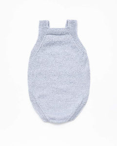 Light blue alpaca wool and silk fibre romper