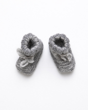 Load image into Gallery viewer, Dark grey striped baby boots
