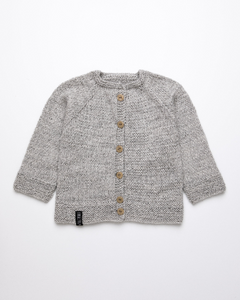 Light grey alpaca wool cardigan