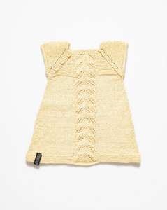 Yellow silk and alpaca wool dress