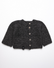 Load image into Gallery viewer, Dark grey alpaca wool cardigan
