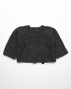 Dark grey alpaca wool cardigan