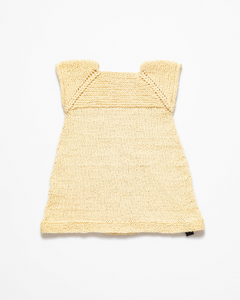 Yellow silk and alpaca wool dress