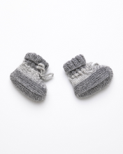 Load image into Gallery viewer, Dark grey striped baby boots
