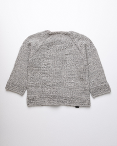 Light grey alpaca wool cardigan