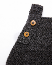 Load image into Gallery viewer, Dark grey baby romper
