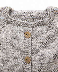 Light grey alpaca wool cardigan