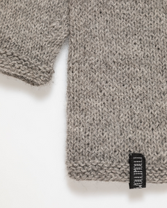 Medium grey alpaca wool cardigan