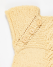 Load image into Gallery viewer, Yellow silk and alpaca wool dress
