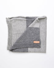 Load image into Gallery viewer, Grey striped baby blanket
