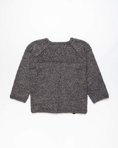 Dark grey alpaca wool cardigan