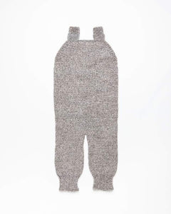 Grey alpaca wool romper with grey details